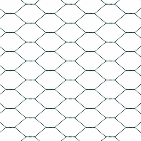 Ogrodzenie z słupkiem Zielony 1,4 x 100 m Stal i PVC