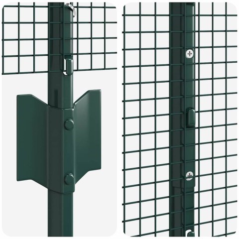 Ogrodzenie z słupkiem Zielony 1,5 x 50 m Stal i PVC