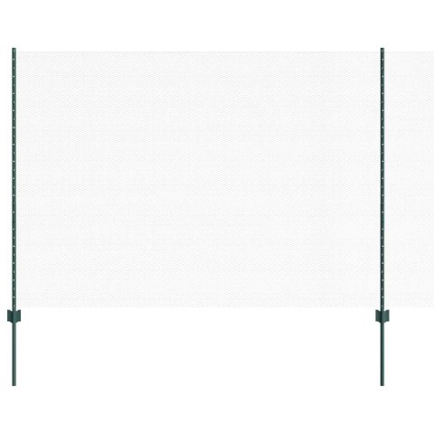 Ogrodzenie z słupkiem Zielony 1,6 x 50 m Stal i PVC
