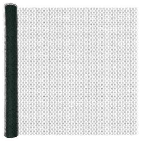 Ogrodzenie z słupkiem Zielony 1,6 x 50 m Stal i PVC