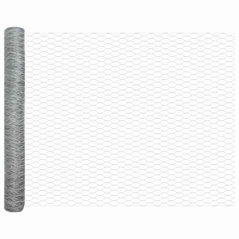 Ogrodzenie z słupkiem Srebrny 1 x 100 m Stal