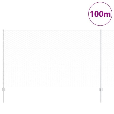 Ogrodzenie z słupkiem Srebrny 1,4 x 100 m Stal