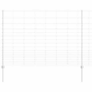 Ogrodzenie z słupkiem Srebrny 1,5 x 50 m Stal