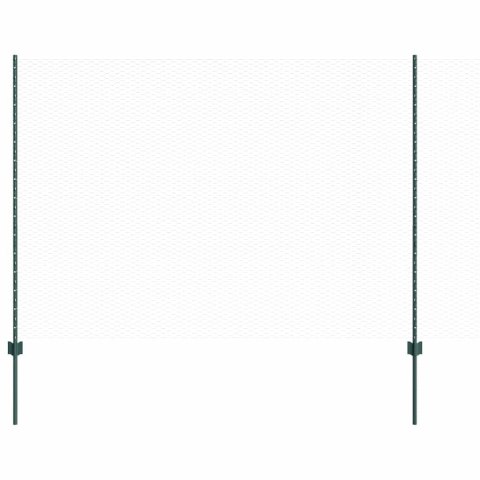 Ogrodzenie z słupkiem Zielony 1,6 x 100 m Stal i PVC