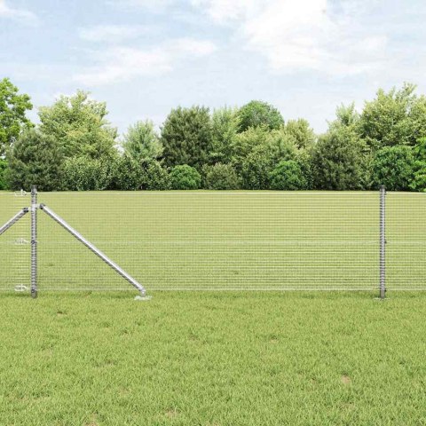 Słupek ogrodzeniowy. Srebrny 100 x 0,6 m (siatka 16 x 16 mm)