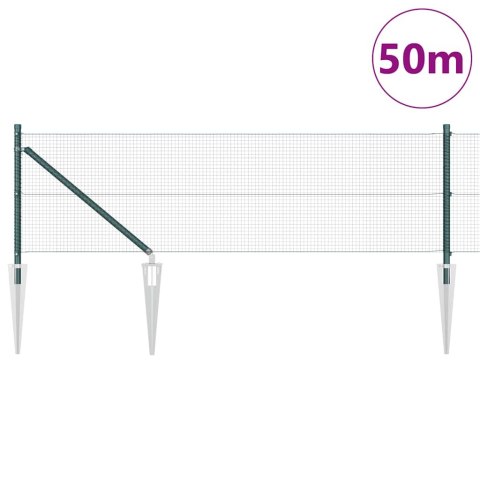 Słupek ogrodzeniowy. Zielony 50 x 0,4 m (siatka 16 x 16 mm)