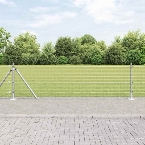 Słupek ogrodzeniowy. Srebrny 100 x 0,4 m (siatka 25 x 25 mm)