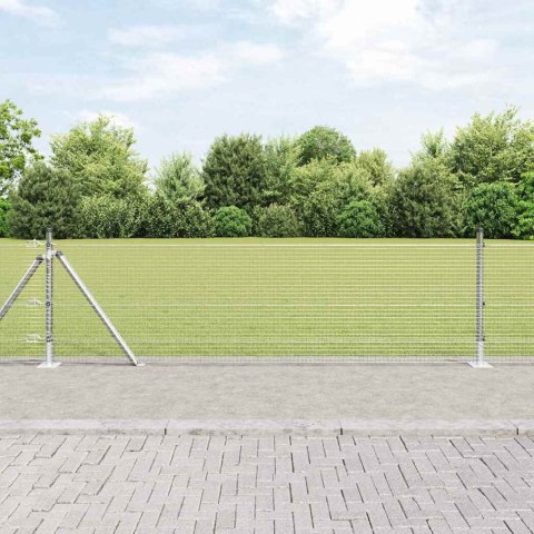 Słupek ogrodzeniowy. Srebrny 100 x 0,5 m (siatka 19 x 19 mm)