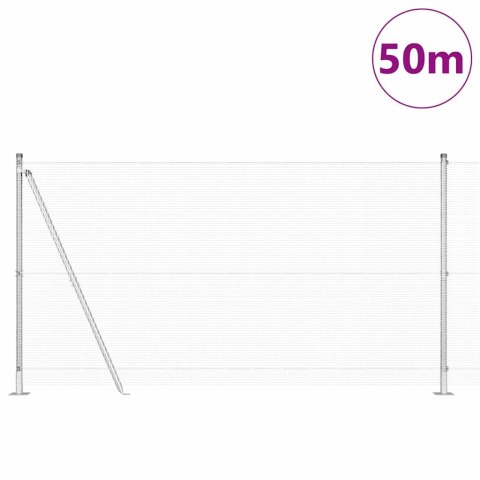 Słupek ogrodzeniowy. Srebrny 50 x 1,2 m (siatka 12 x 12 mm)
