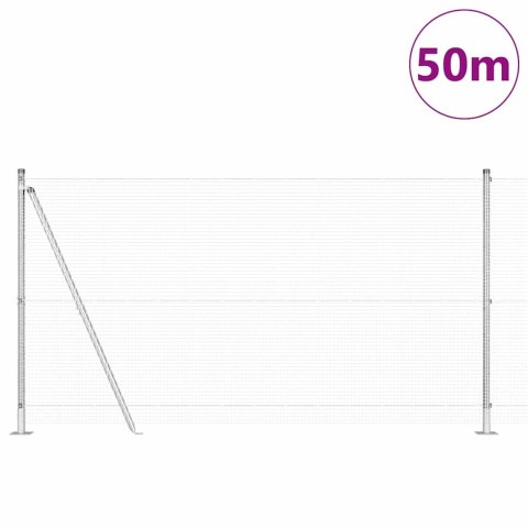 Słupek ogrodzeniowy. Srebrny 50 x 1,2 m (siatka 16 x 16 mm)