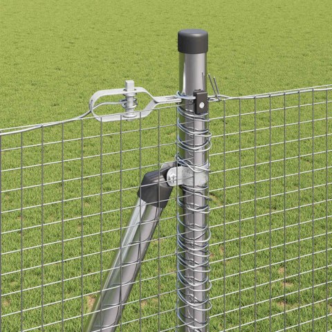 Słupek ogrodzeniowy. Srebrny 50 x 1,4 m (19 x 19 mm siatka)