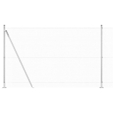 Słupek ogrodzeniowy. Srebrny 50 x 1,5 m (siatka 19 x 19 mm)