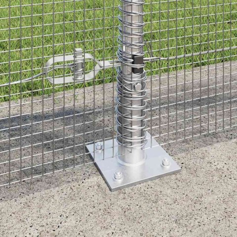 Słupek ogrodzeniowy. Srebrny 50 x 1 m (siatka 12 x 12 mm) Stal