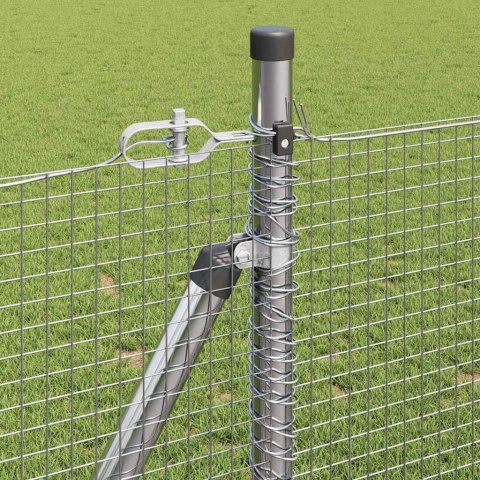 Słupek ogrodzeniowy. Srebrny 50 x 1 m (siatka 16 x 16 mm) Stal