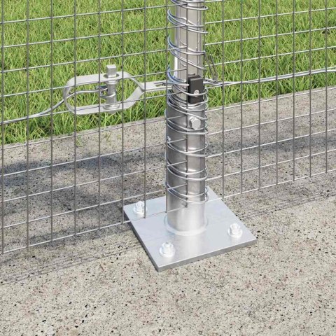 Słupek ogrodzeniowy. Srebrny 50 x 1 m (siatka 19 x 19 mm) Stal