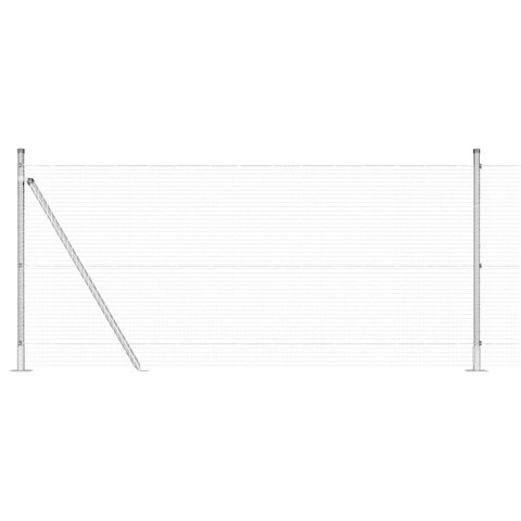 Słupek ogrodzeniowy. Srebrny 50 x 1 m (siatka 19 x 19 mm) Stal