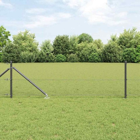 Słupek ogrodzeniowy. Szary 100 x 0,8 m (siatka 19 x 19 mm)