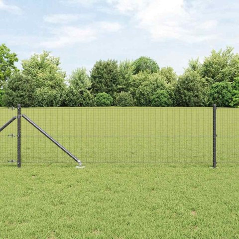 Słupek ogrodzeniowy. Szary 100 x 0,8 m (siatka 25 x 25 mm)