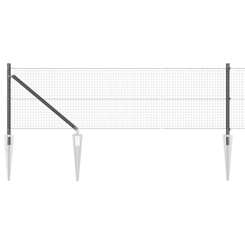 Słupek ogrodzeniowy. Szary 100 x 0,8 m (siatka 25 x 25 mm)