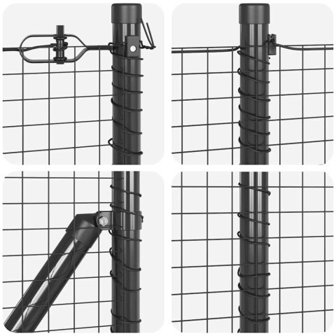 Słupek ogrodzeniowy. Szary 100 x 0,8 m (siatka 25 x 25 mm)
