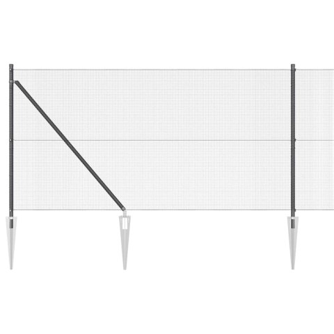 Słupek ogrodzeniowy. Szary 100 x 1 m (siatka 12 x 12 mm)