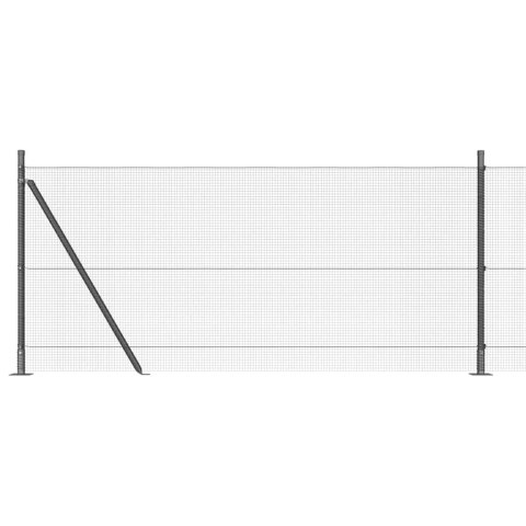 Słupek ogrodzeniowy. Szary 50 x 0,8 m (siatka 12 x 12 mm)