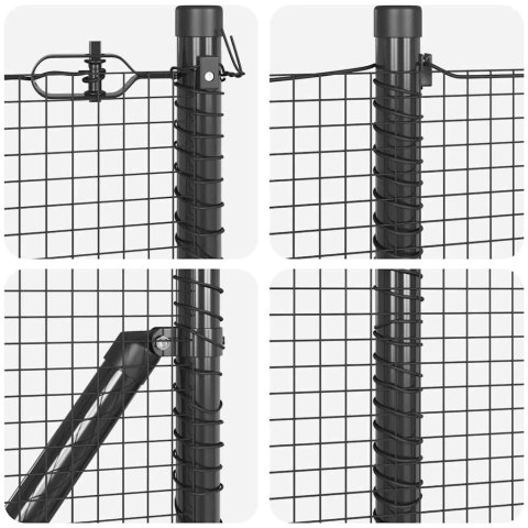 Słupek ogrodzeniowy. Szary 50 x 1 m (siatka 16 x 16 mm)