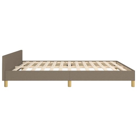 Rama łóżka bez materaca, taupe, 180x200 cm, obita tkaniną