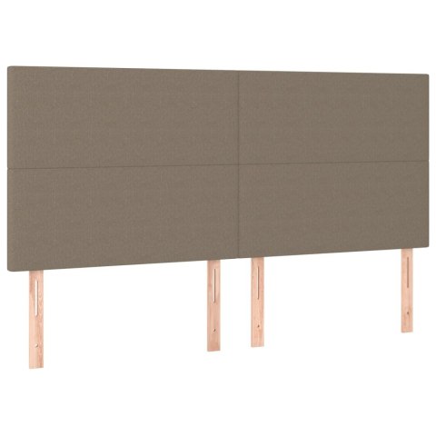 Rama łóżka bez materaca, taupe, 180x200 cm, obita tkaniną