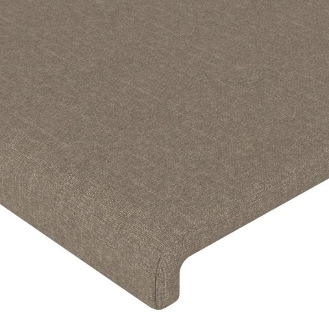Rama łóżka bez materaca, taupe, 180x200 cm, obita tkaniną