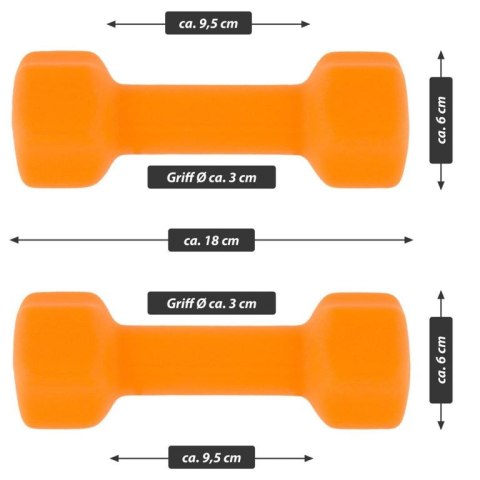 MAXXIVA Zestaw hantli z pokrowcem neoprenowym 2x 1,5 kg, pom