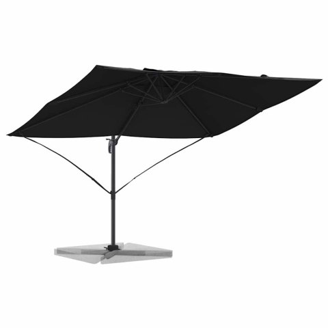 Parasol plażowy Czarny 351 x 250 x 260 cm Poliester i aluminium