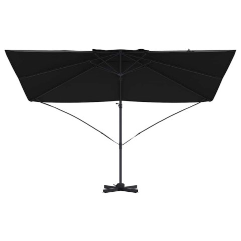 Parasol plażowy Czarny 351 x 250 x 260 cm Poliester i aluminium