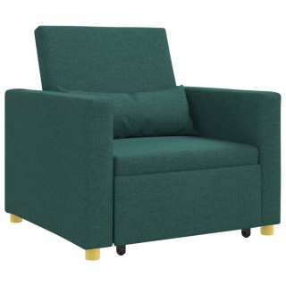 Rozkładana sofa jednoosobowa Ciemnozielony 90 x 165 x 87 cm