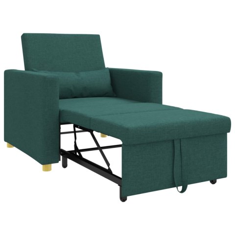 Rozkładana sofa jednoosobowa Ciemnozielony 90 x 165 x 87 cm