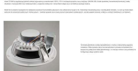 AVTEK GŁOŚNIK SUFITOWY CS 606