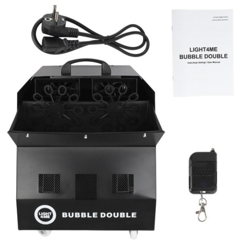 LIGHT4ME BUBBLE DOUBLE - Wytwornica baniek 300W, pilot bezprzewodowy