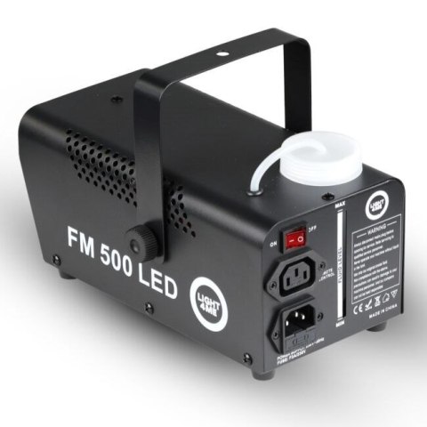 LIGHT4ME FM 500 LED V2 - Wytwornica dymu/mgły, pilot bezprzewodowy, moc 500W, efekt świetlny 3x1W RGB