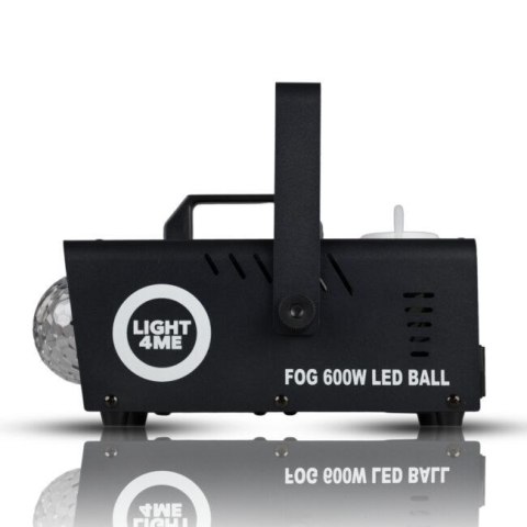 LIGHT4ME FOG 600W LED BALL - Wytwornica dymu/mgły efekt podświetlenia dymu/kula dyskotekowa, pilot bezprzewodowy