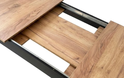 Stół rozkładany prostokątny 120-160x80 cm do kuchni jadalni dla 4-6 osób dąb craft