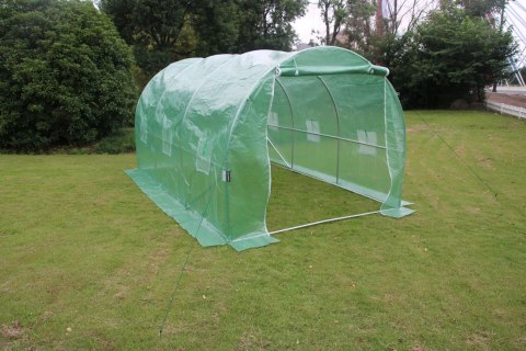 Szklarnia tunel ogrodowy foliowy 4x2,5x2 m 10 m² metalowy stelaż folia UV