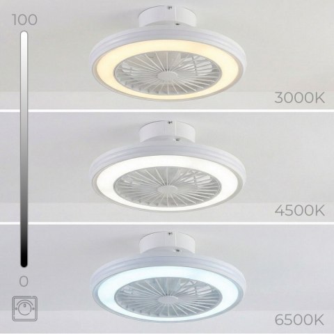 Wentylator sufitowy z oświetleniem LED RGB, ukrytymi łopatkami i pilotem Nexory InnovaGoods