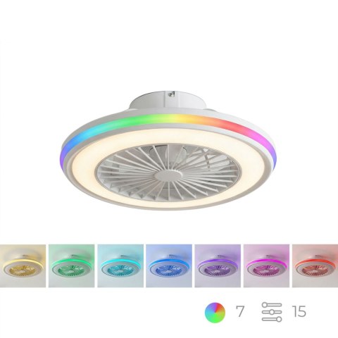 Wentylator sufitowy z oświetleniem LED RGB, ukrytymi łopatkami i pilotem Nexory InnovaGoods