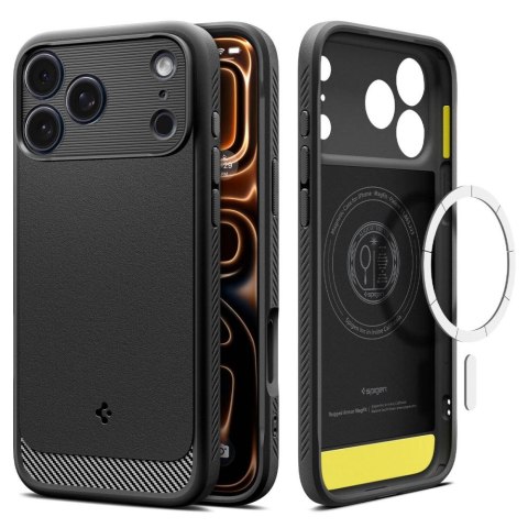 Etui ochronne case na iPhone 17 Pro Mat Rugged Armor Mag MagSafe - czarny mat
