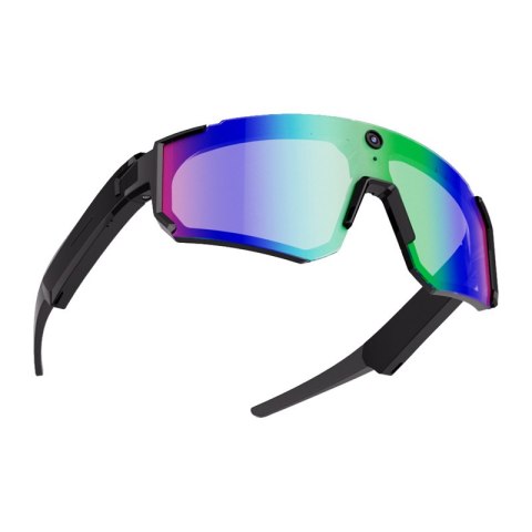 Sportowe okulary Colmi V06 AI Czarne (z niebieskimi szkłami)