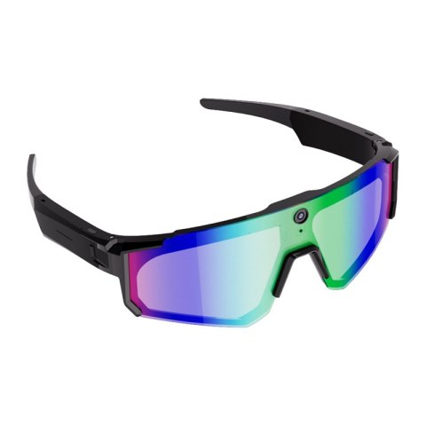 Sportowe okulary Colmi V06 AI Czarne (z niebieskimi szkłami)