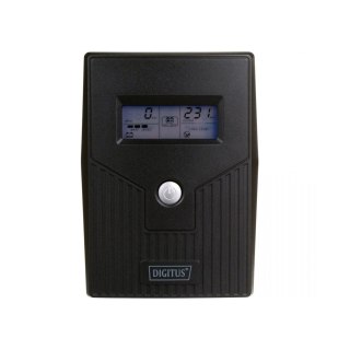 Zasilacz awaryjny UPS DIGITUS Line-Ineractive LCD BASIC, 600VA/360W, 1x12V/7Ah, AVR, 2x Schuko CEE 7/3
