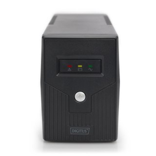 Zasilacz awaryjny UPS DIGITUS Line-Ineractive LED BASIC, 600VA/360W, 1x12V/7Ah, AVR, 2x Schuko CEE 7/3