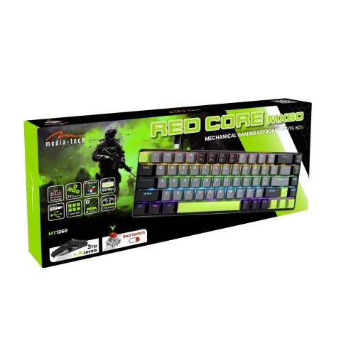 MEDIA-TECH KLAWIATURA MECHANICZNA 60% MT1260