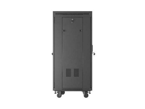 LANBERG SZAFA INSTALACYJNA RACK STOJĄCA 19" 24U 600X600 CZARNA DRZWI PERFOROWANE LCD (FLAT PACK) V2